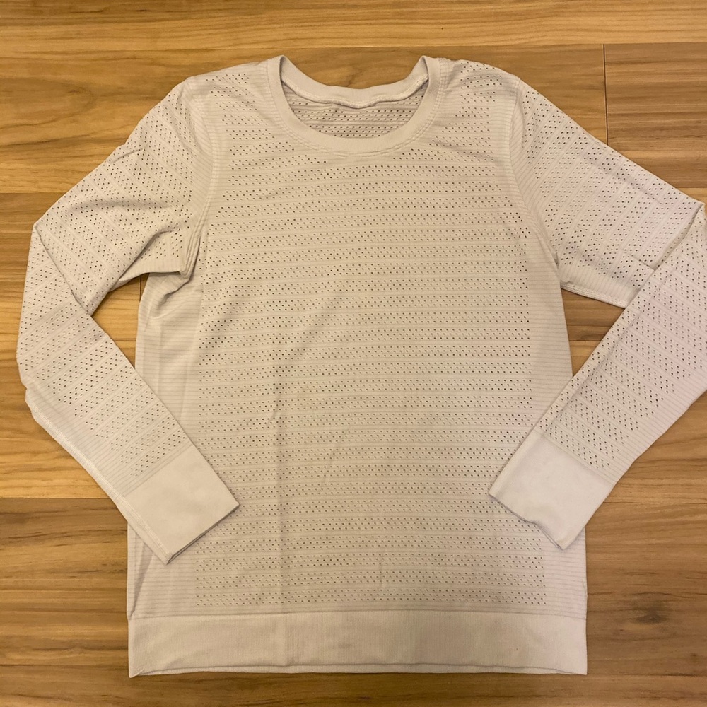COPY - Lululemon white grey top sz 6 Breeze by LS